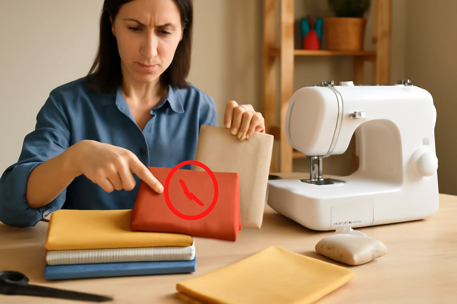 Dettaglio di un tessuto a maglia con bordo anteriore arrotolato verso l'interno su sfondo bianco, accanto a un campione con bordo piatto ben definito grazie alla lavorazione del punto legaccio