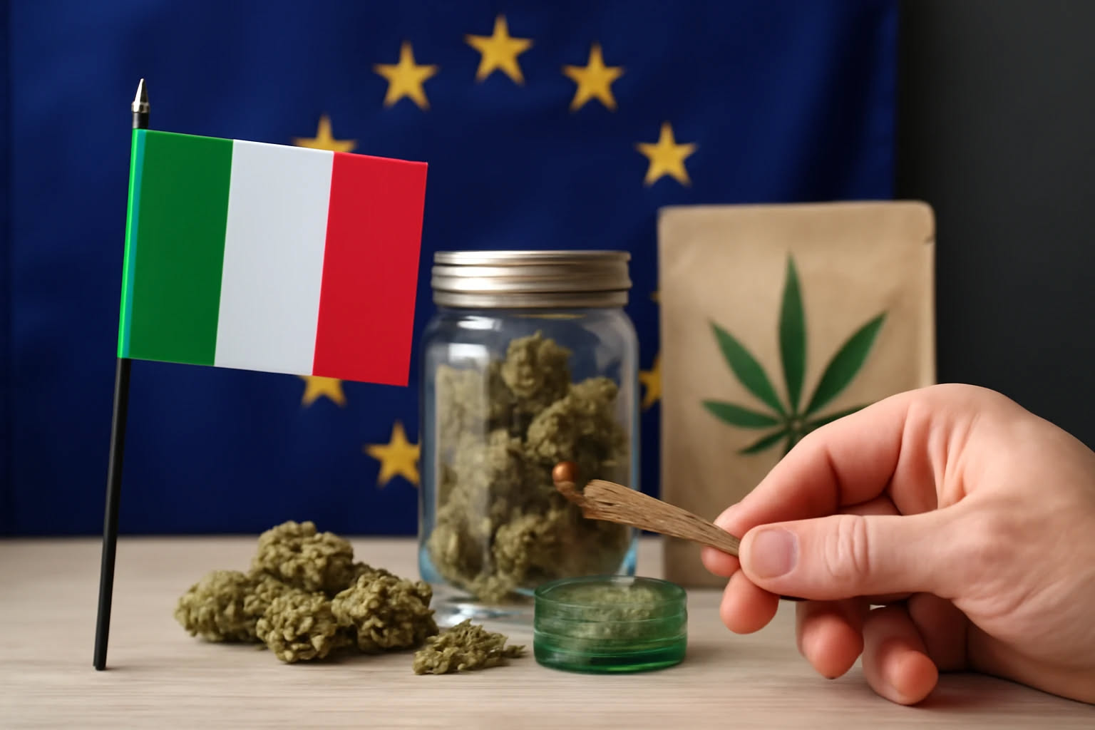 Fibre di canapa grezza disposte su superficie rustica in toni naturali beige e marroni, accanto a frammenti di tela antica tessuta a mano